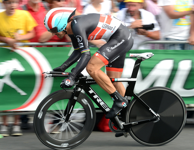 Fabian Cancellara on the prologue of the 2012 Tour de France